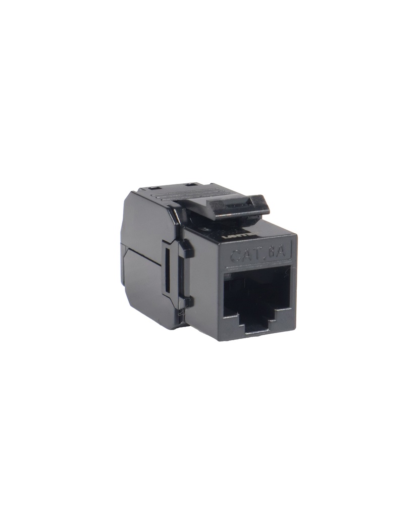 Jack RJ45 CAT6A Hembra Negro, Keystone Armado sin herramienta Toolless, bolsas de 6 unidades, LANTEK LTK-C6AJBK