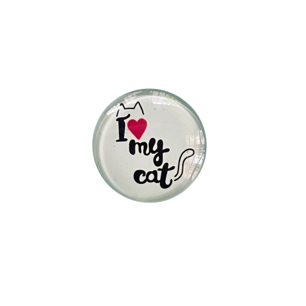 Pop Socket 3D que brilla en la oscuridad I LOVE MY CAT