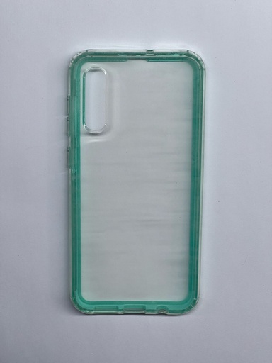 ESTUCHE SAMSUNG TRANSPARENTE GRADIENTE CON MARCO TURQUEZA A30S