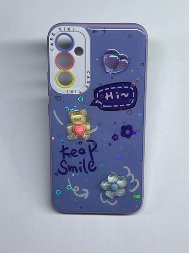 Estuche lila decorado Samsung A34 