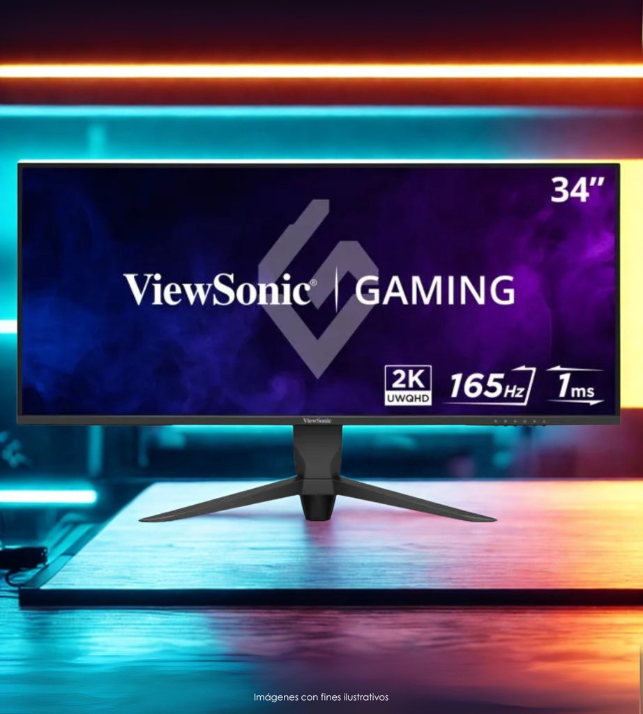 Viewsonic Monitor Gaming ergonomico 34" 165Hz 1ms 3440*1440 VX3418-2K