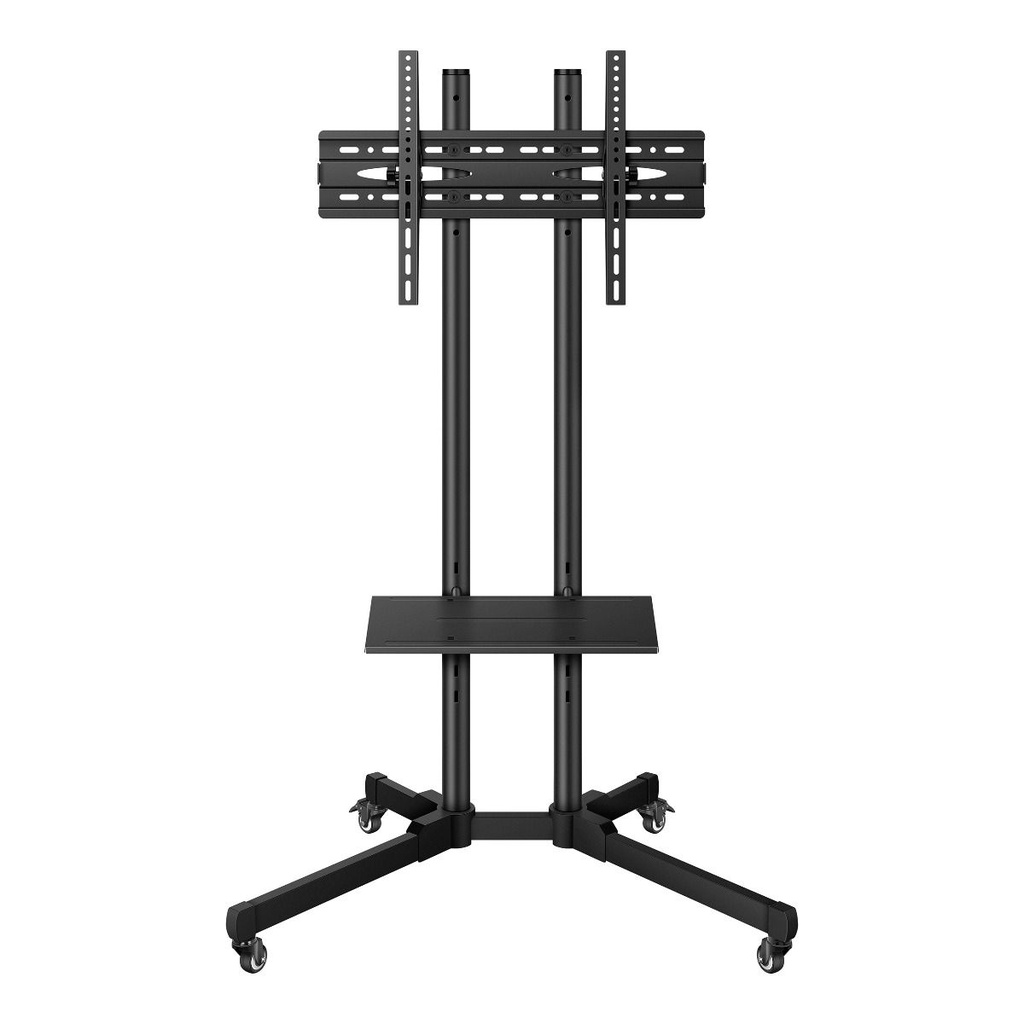 Soporte móvil para pantallas de 19" a 83", con repisa