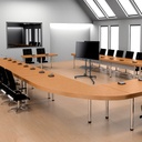 Soporte móvil para pantallas de 19" a 83", con repisa