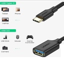 ADAPTADOR OTG USB TIPO C A USB TIPO A HEMBRA US154 30701 NEGRO