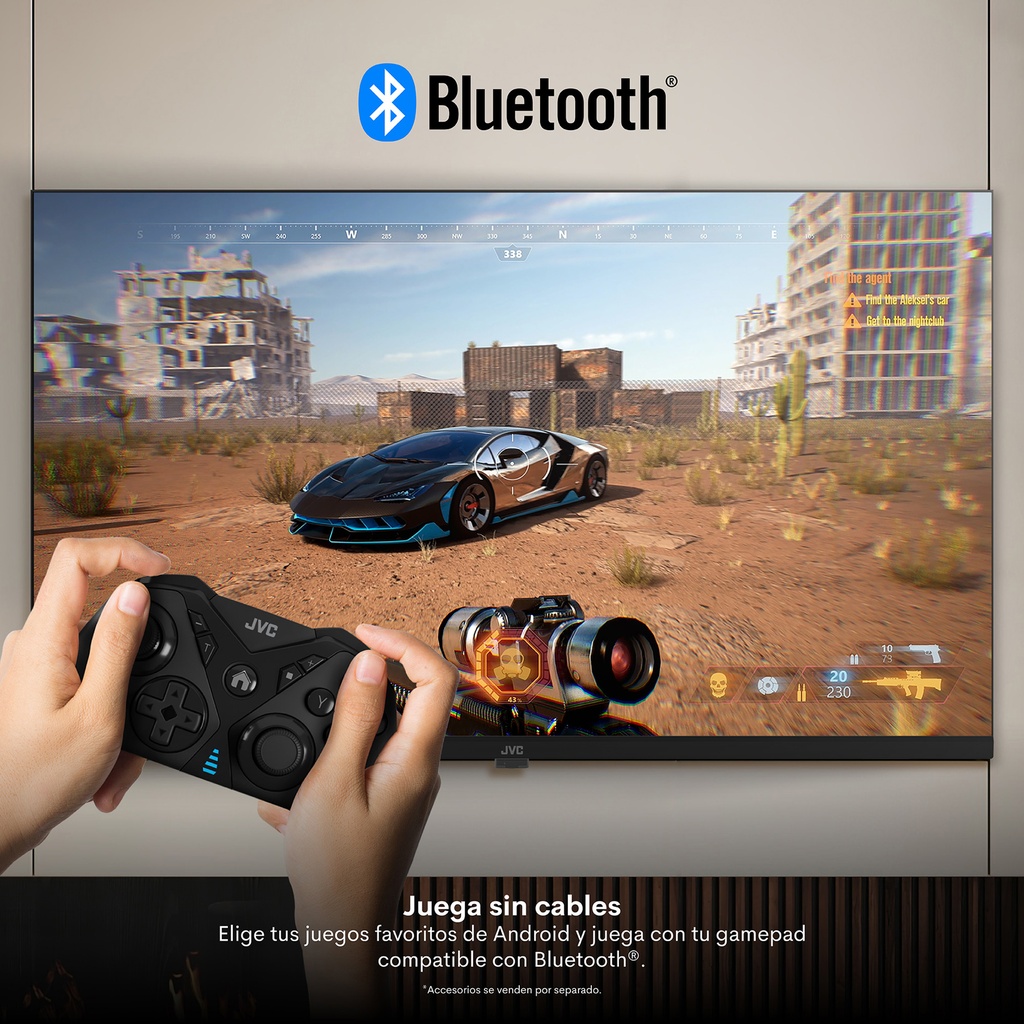 JVC televisor ISDBT 86" QLED 4K Frameless con google TV OS - LT-86KB738