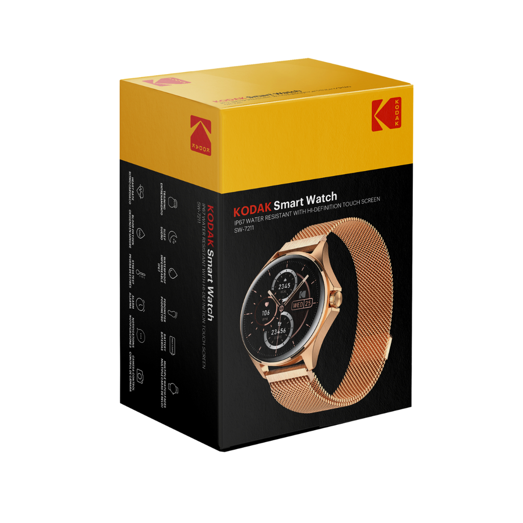 Kodak reloj inteligente SW7211 oro rosa 1,32" full touch