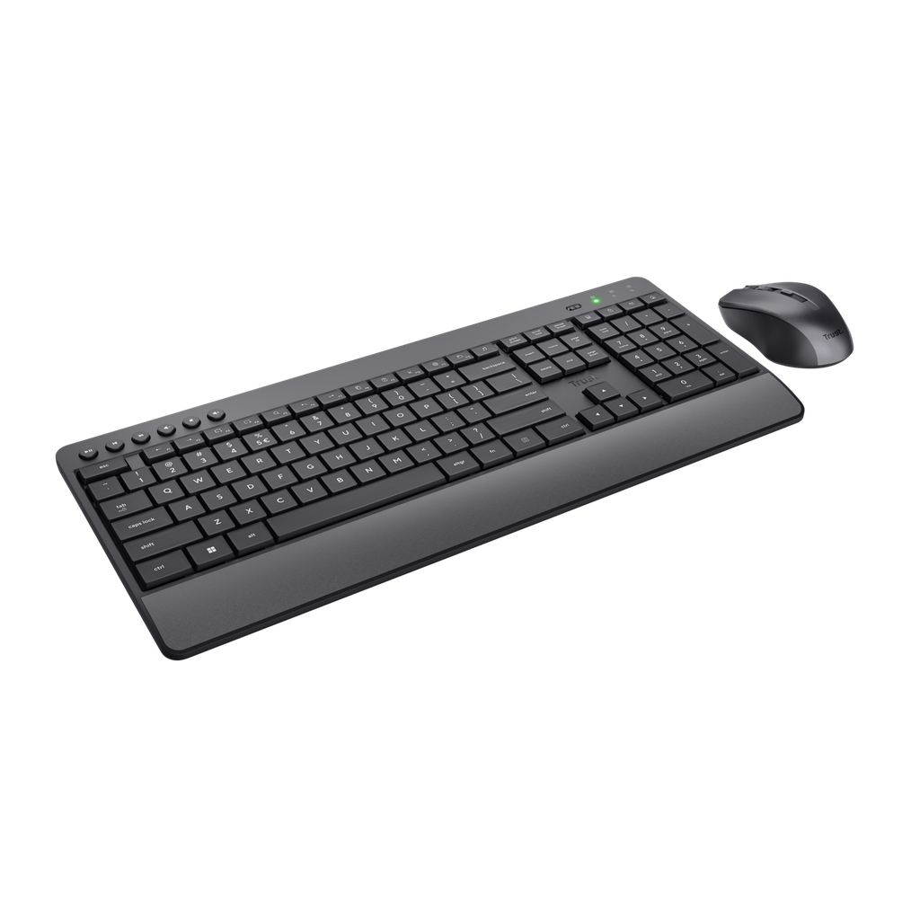 Trust teclado y mouse inalambrico eco en español teclas y botones silenciosos - 24531