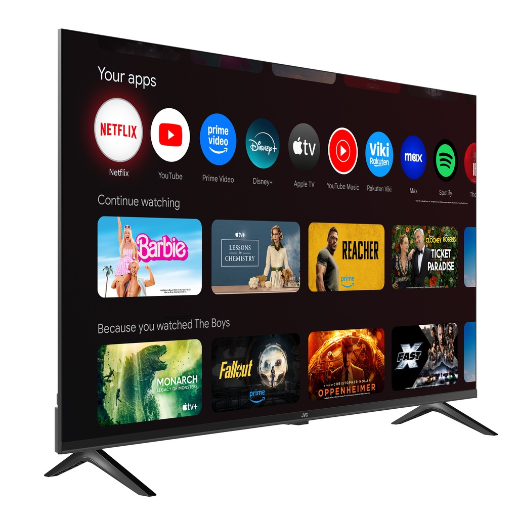 JVC televisor ISDBT 86" QLED 4K Frameless con google TV OS - LT-86KB738