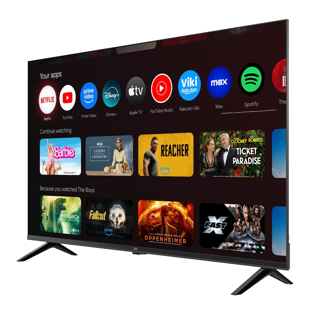 JVC televisor ISDBT 86" QLED 4K Frameless con google TV OS - LT-86KB738
