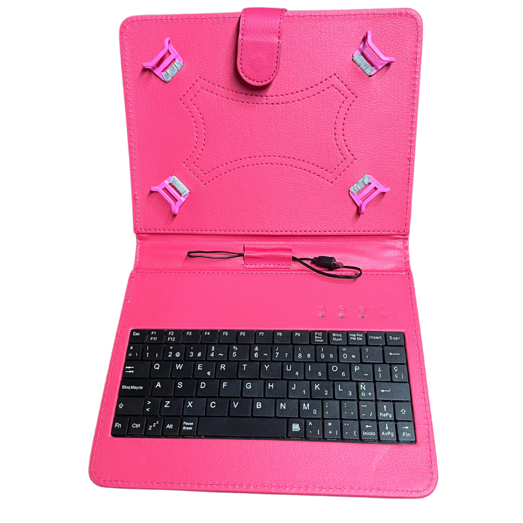 Agenda Universal Cuero 8 Pulgadas rosado con teclado 