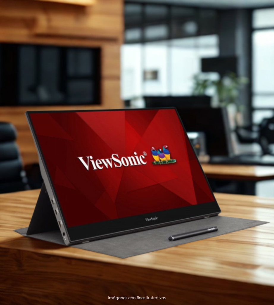 Viewsonic monitor portatil 15.6" puerto tipo C resolucion 1080 negro TD1655