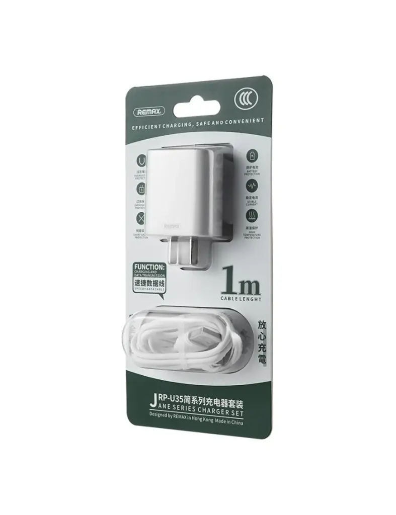 APPLE IPHONE CARGADOR CASA LIGHTHING BLANCO REMAX JRP-U35 RP-U110 RY-U03