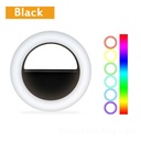 ARO DE LUZ RECARGABLE PARA CELULAR DE 9CM RG-01 RGB MINI Negro