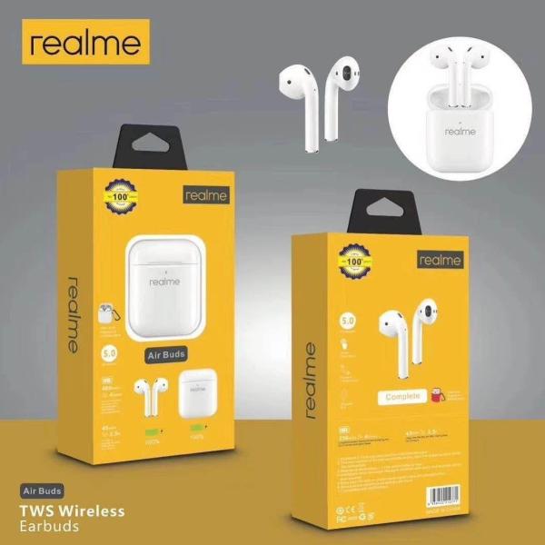 AUDIFONOS MANOS LIBRES BLUETOOTH TWS AIRPODS AIR - R02 COLOR BLANCO realme