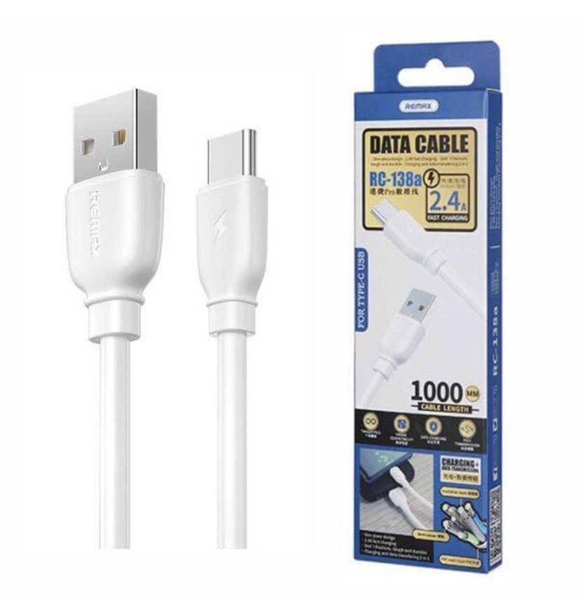 CABLE USB TIPO C RC-138A REMAX BLANCO