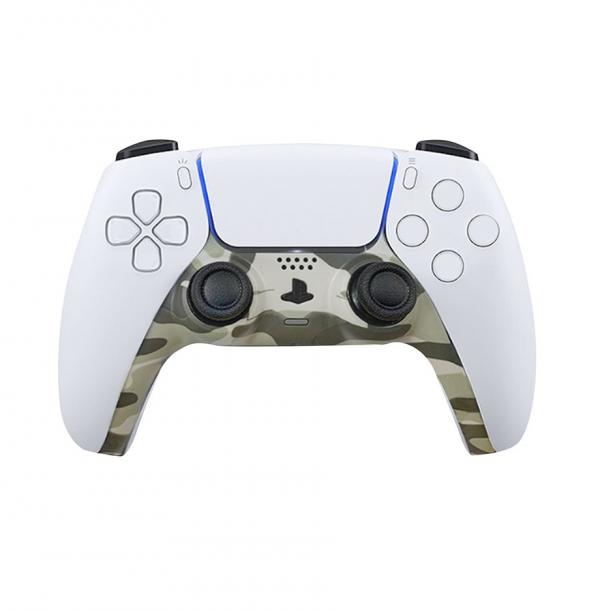 CARATULA INFERIOR CONTROL PS5 CAMUFLADO GRIS