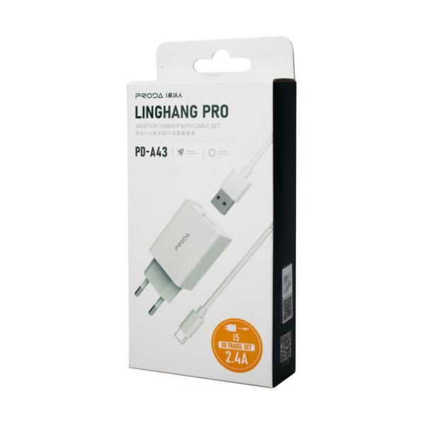 CARGADOR COMPLETO MICRO USB PD-A43 PRODA