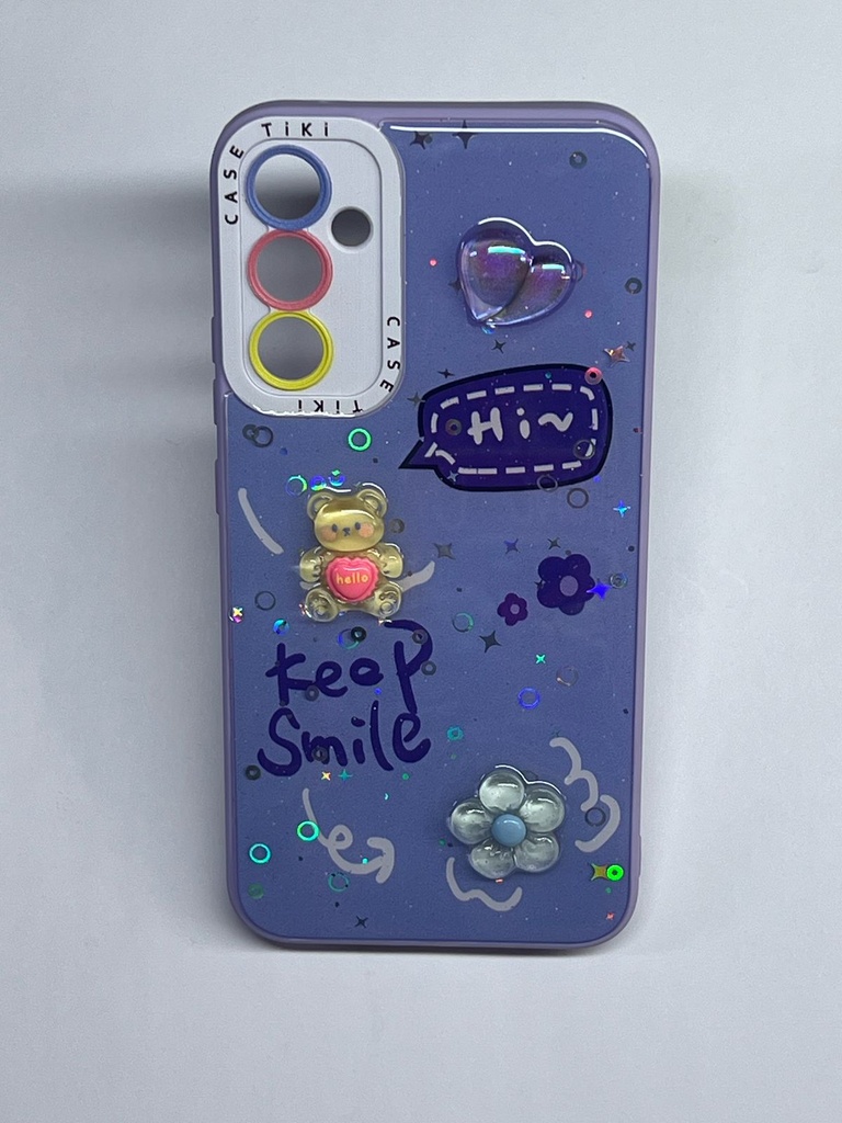 Estuche lila decorado Samsung A34 