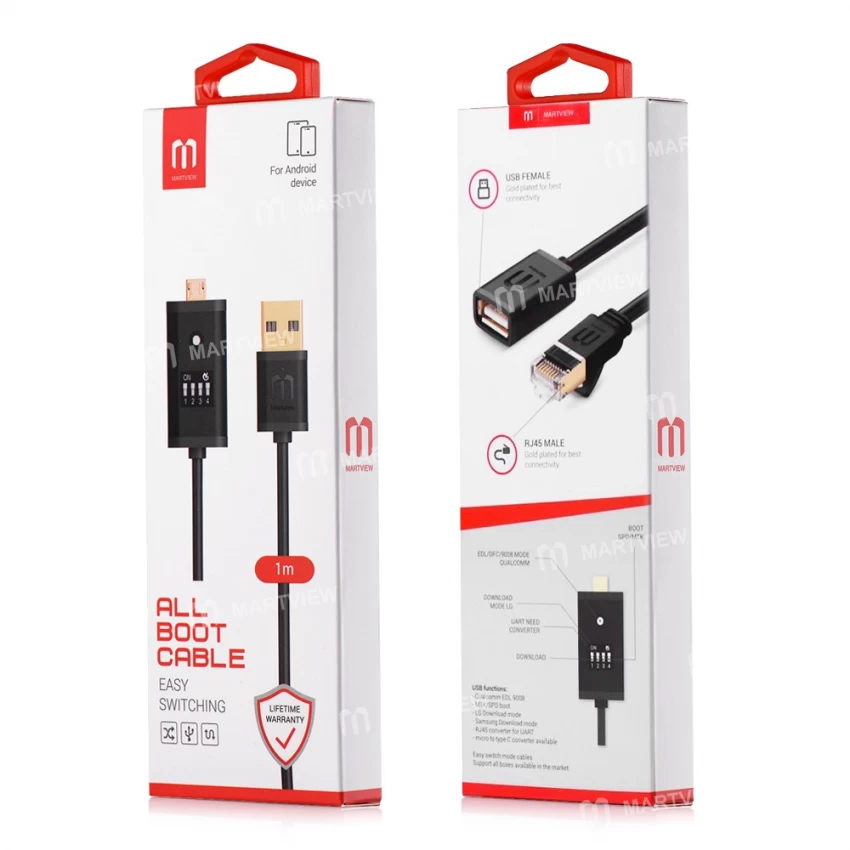 Martview All Boot Cable (EASY SWITCHING) + adaptador Martview Micro USB a Tipo-C gratis