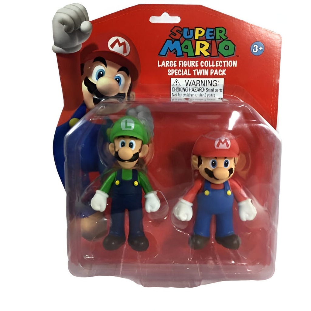 SET SUPER MARIO BROS LUIGI/MARIO 10CM 2 UNIDADES