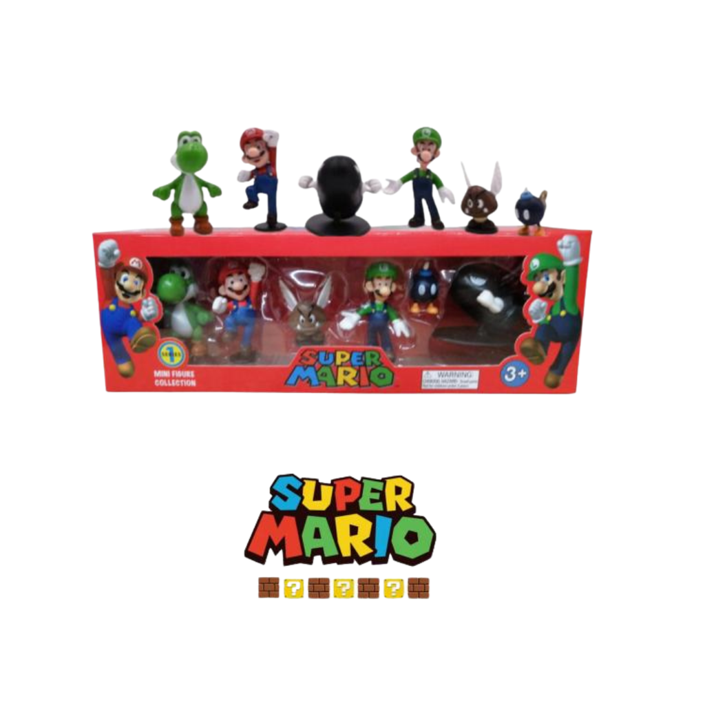 SET/KIT SUPER MARIO BRO 5CM  GOOMBA VOLANTE BILL BALA BOB-AMBA