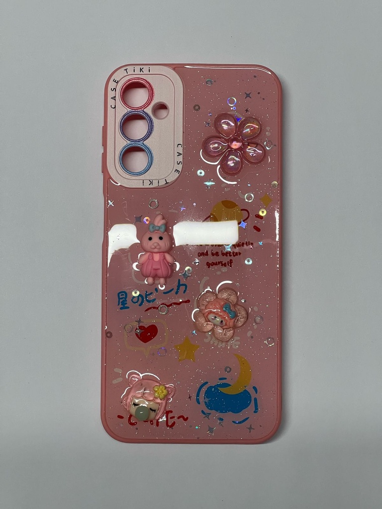 estuche A14 rosa diseño