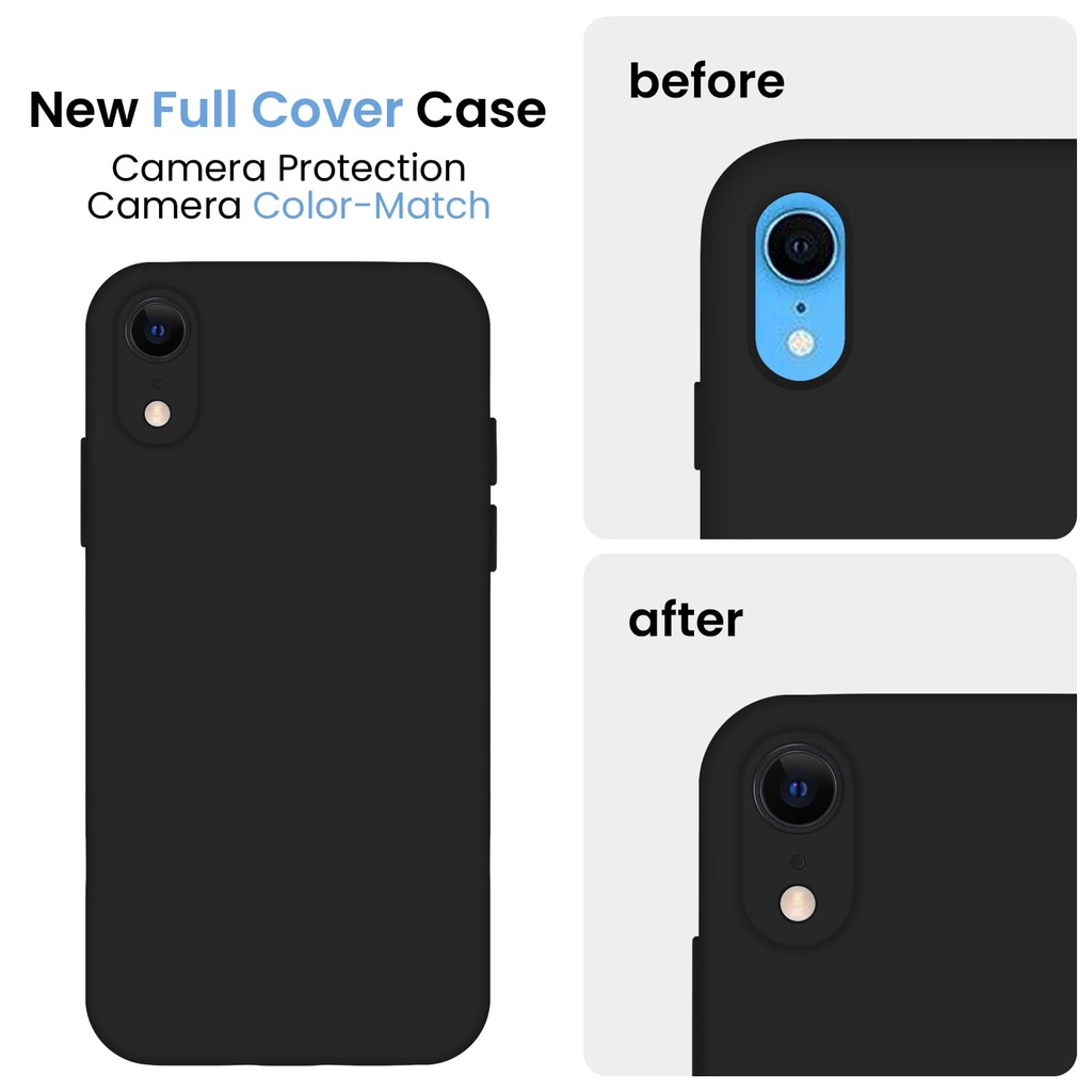 ESTUCHE SILICONE CASE IPHONE XR NEGRO