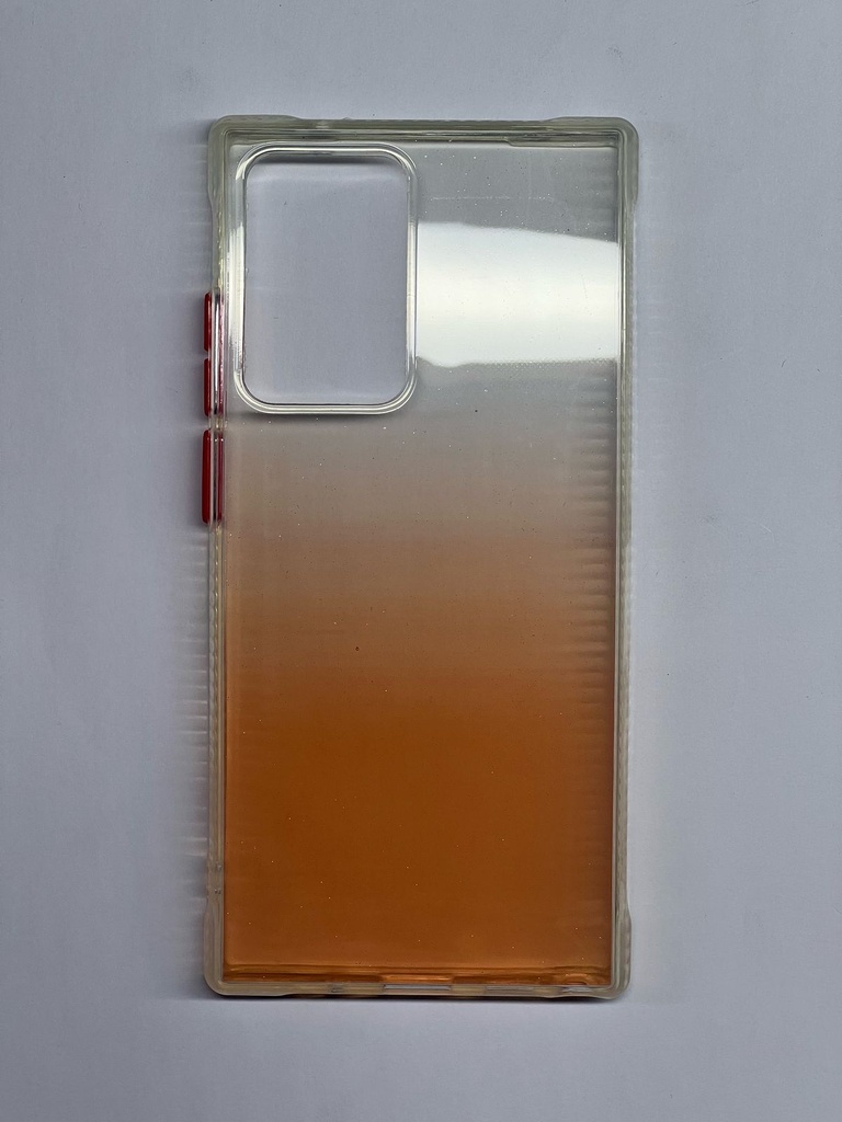 ESTUCHE TRANSPARENTE NARANJA PARA SAMSUNG NOTE 20 ULTRA 