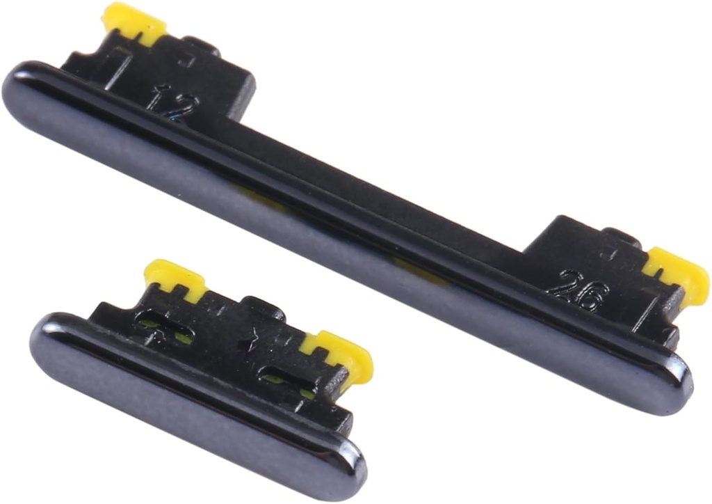 Kit de teclas externas compatible con Samsung Galaxy A33 5G SM-A336 teclas externas laterales tecla encendido power on off + botón control volumen side keys (negro)