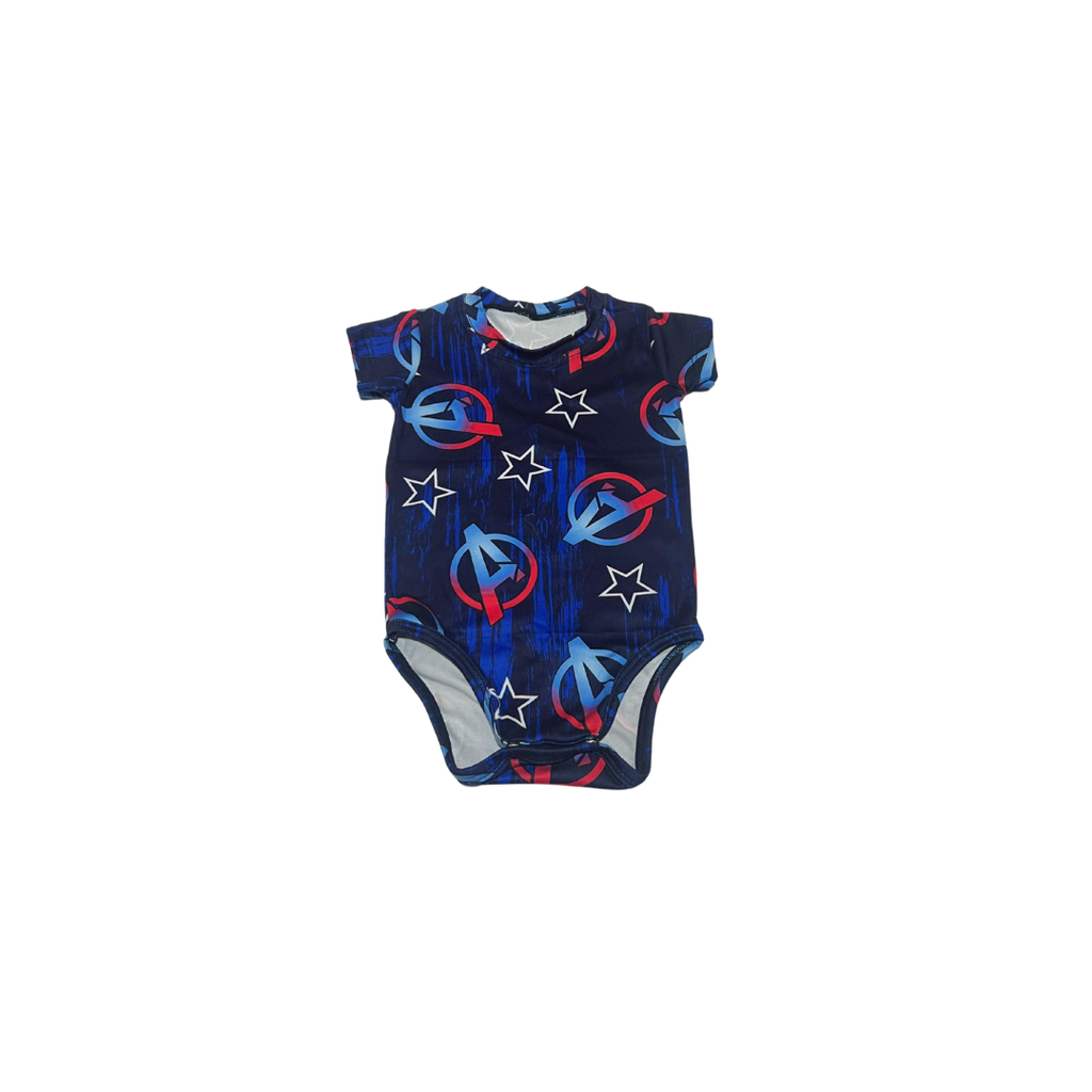 Mameluco de diseño Avengers talla 3 a 6 meses