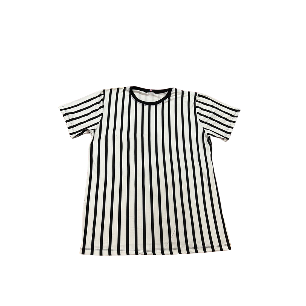 camisa de vestir Diseño rayas blanca unisex Talla L