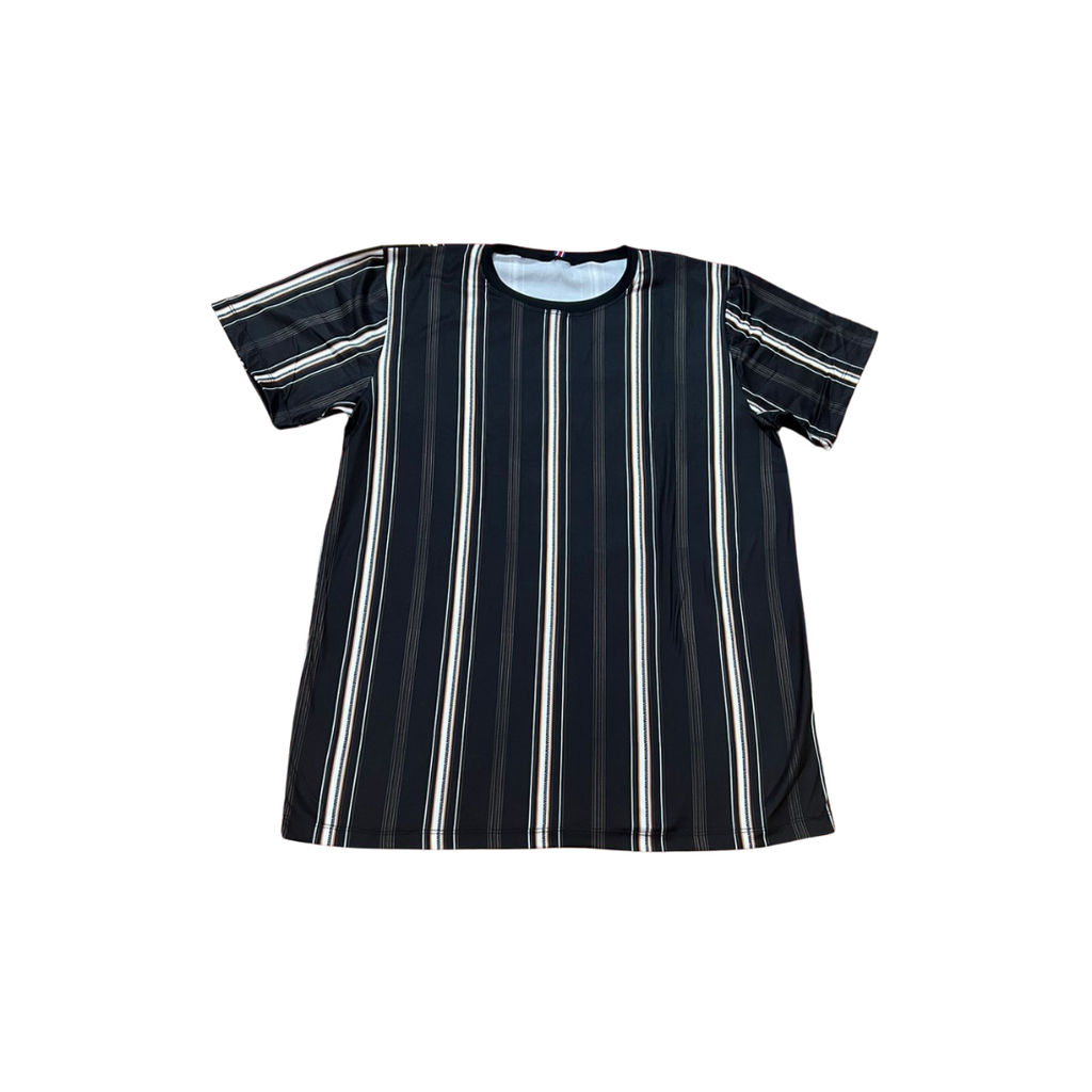 camisa de vestir Diseño rayas negra unisex Talla L 