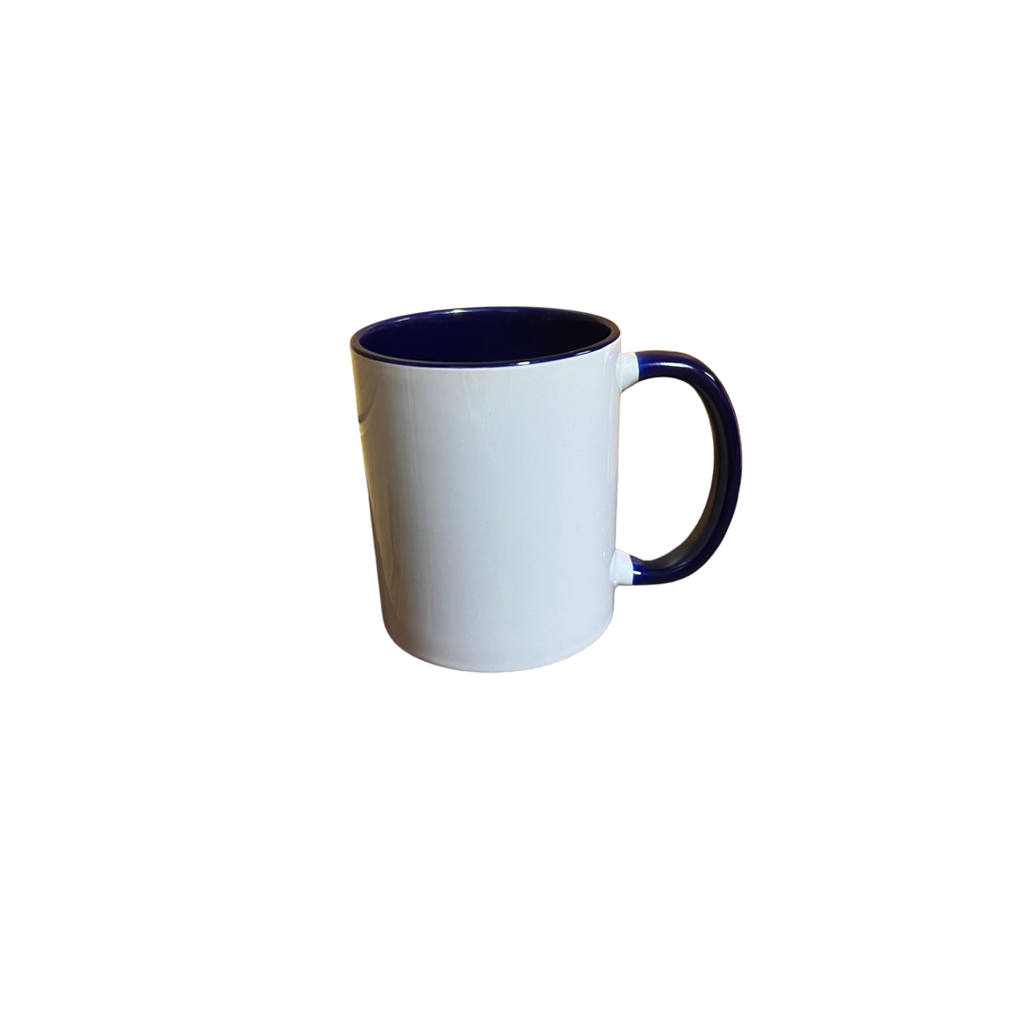 taza para sublimar fondo y mango azul