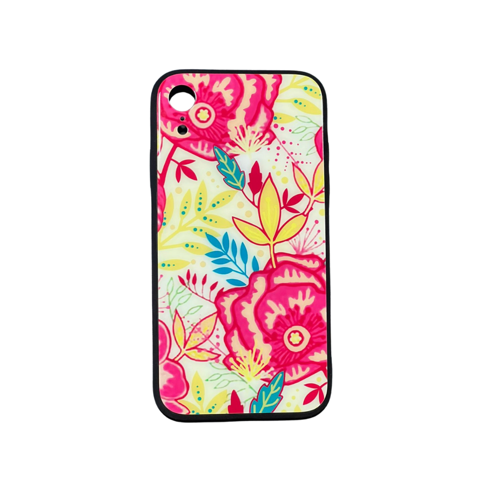 ESTUCHE DISEÑO FLORES IPHONE XR