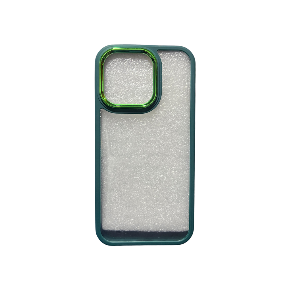 ESTUCHE IPHONE 14 TRANSPARENTE VERDE