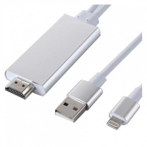 CABLE MHL HDMI USB IPHONE 6G 6GS 7G 7GS 180MM CAJA OT-7522C