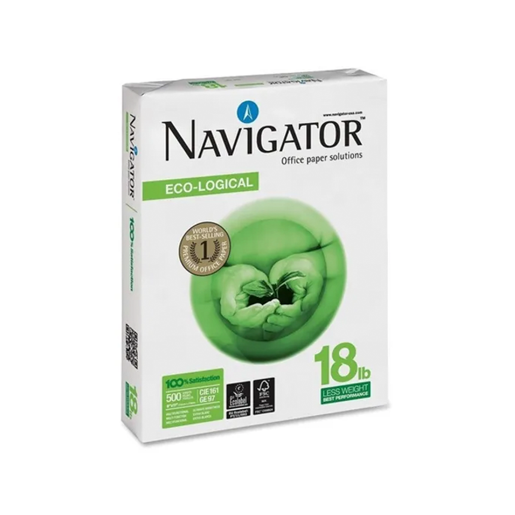 Navigator eco caja 10 und resma 8 1/2 x 11 bond 18 Lb 500 H 70grs NEC0700010