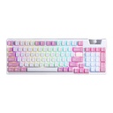 TECLADO LINEA PRO GAMING KG972W MARVO BLANCO ROSADO