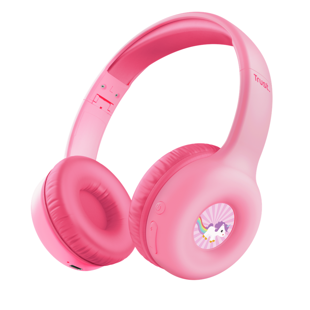 Trust audifonos infantil wireless color rosado personalizable - 25274