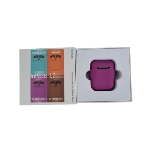 AUDIFONOS MANOS LIBRES BLUETOOTH TWS AIRPODS I12 InPods12 MORADO