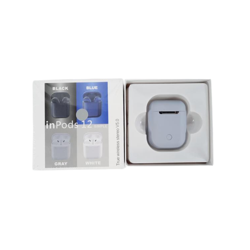 [MANMBT0030] AUDIFONOS MANOS LIBRES BLUETOOTH TWS AIRPODS I12 InPods12 GRIS