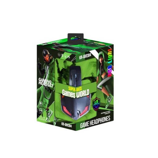 [MANMCC0145] AUDIFONOS MANOS LIBRES CON CABLE STEREO GAMING HEADSET MP3 KR-GM304 PS4 XBOX COLOR RGB