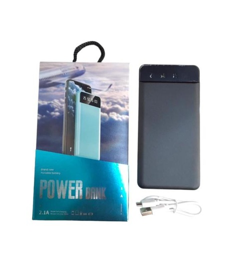 [BATEMG0015] BATERIA DE EMERGENCIA POWER BANK 20000 MAH CABLES USB - COLOR NEGRO