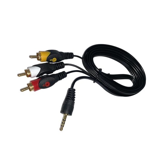 [cabrca0010] CABLES AUXILIAR 3.5 A 3 RCA 1.5 METROS