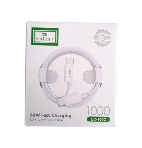 [CABTYC0051] CABLES USB TIPO-C A TIPO C EC-166C EARLDOM BLANCO
