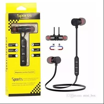 SPORTS AUDIFONOS MANOS LIBRES BLUETOOTH MAGNETICO STEREO MP3 ROJOS