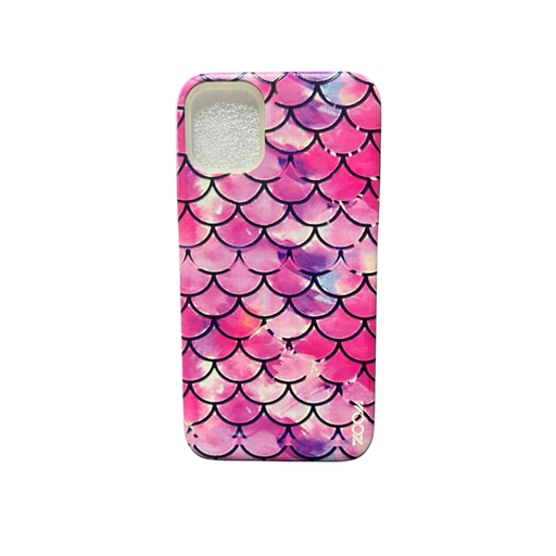 ESTUCHE IPHONE 11 ZOOM DISEÑO ESCAMAS ROSADO OSCURO