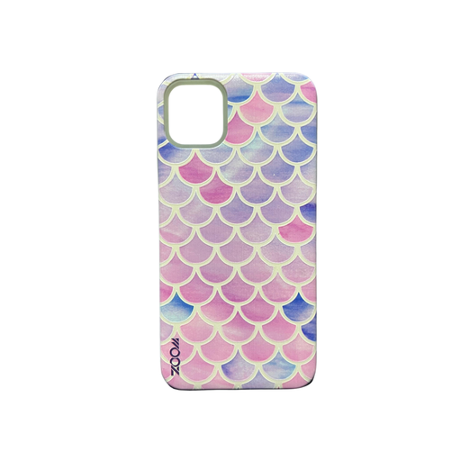 ESTUCHE IPHONE 11 PRO MAX ZOOM DISEÑO ESCAMAS ROSAS
