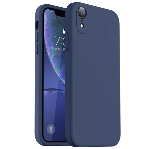 ESTUCHE SILICONE CASE IPHONE XR AZUL