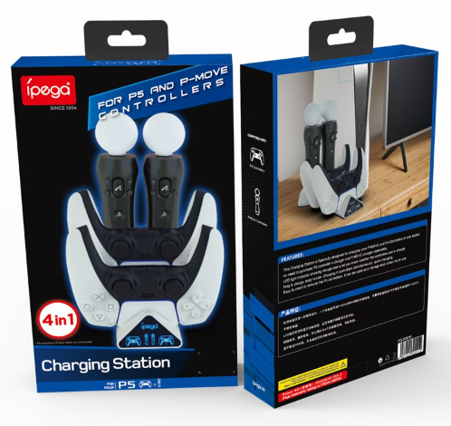 CARGADOR PARA CONTROL PLAY STATION 5 PG-P5011 IPEGA NEGRO